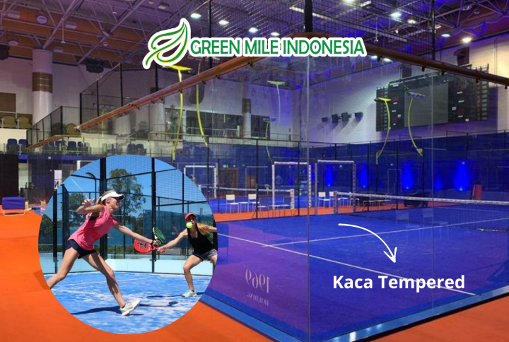 kaca tempered terdekat untuk lapangan padel
